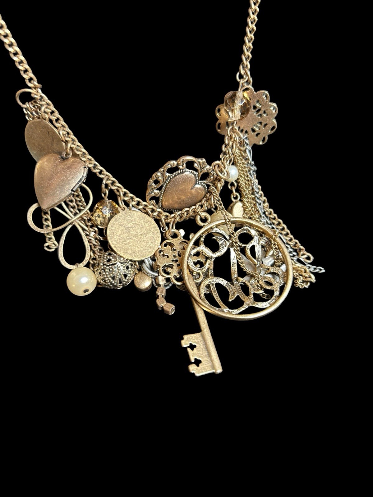 VTG Express Statement Charms Collar Necklace Asso… - image 8