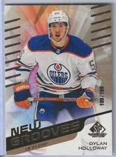 2022-23 SP Game Used #NG-8 Dylan Holloway New Grooves Red 109/199-Oilers