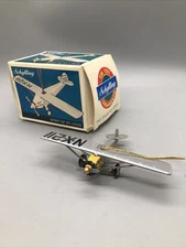 Vintage Schylling Collector  Tin Ornament  Spirit Of St. Louis Airplane With Box