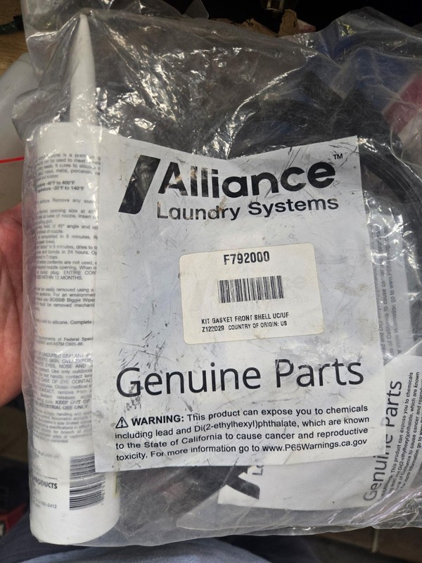 Alliance, F792000, Gasket, Front Shell NEW