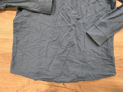 Burgoyne Ireland Linen Blend Shirt Mens Large Blue Long Sleeve Button Up Comfort - Picture 16 of 18