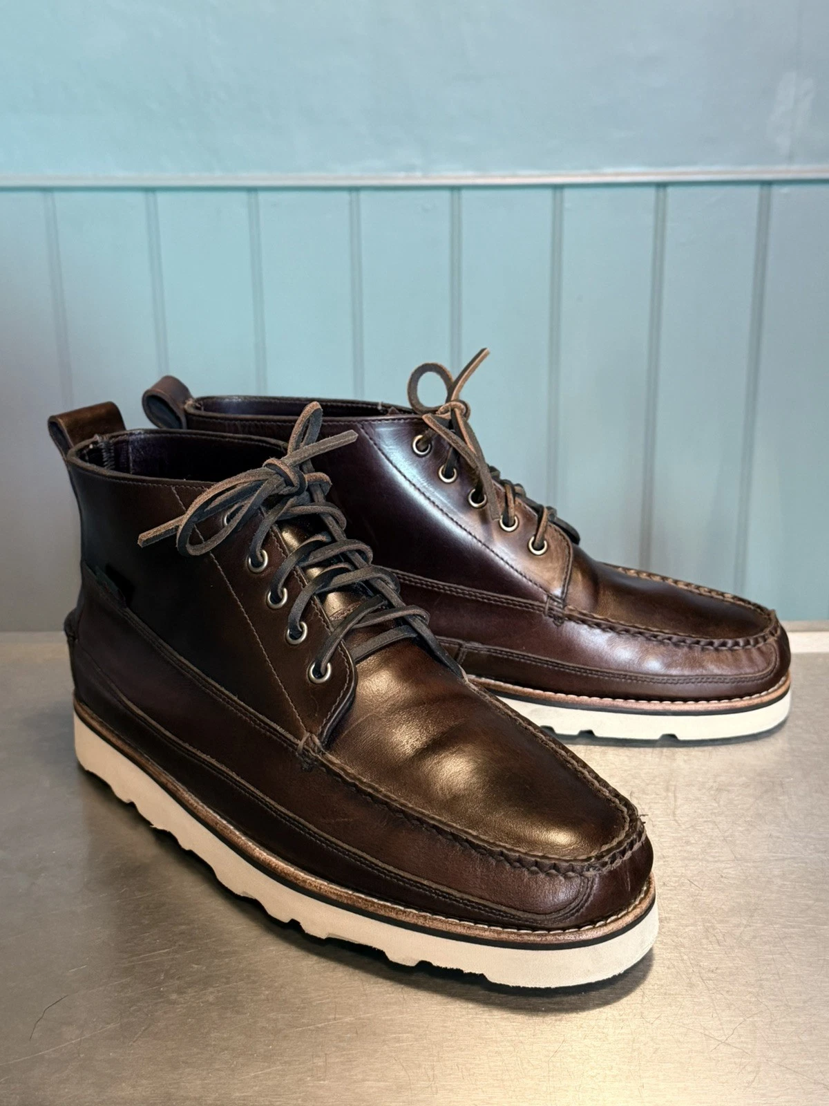 GH Bass & Co. Camp MOC III Ranger Boots Hazel Leather UK 11 EU 45
