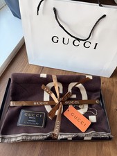 Gucci scarf Two-sided Cashmere 65% 35 Silk