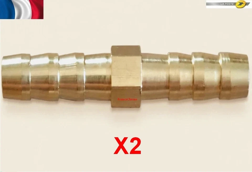 Connecteur Raccord Droit En Laiton Durite 8mm - Photo 1/2