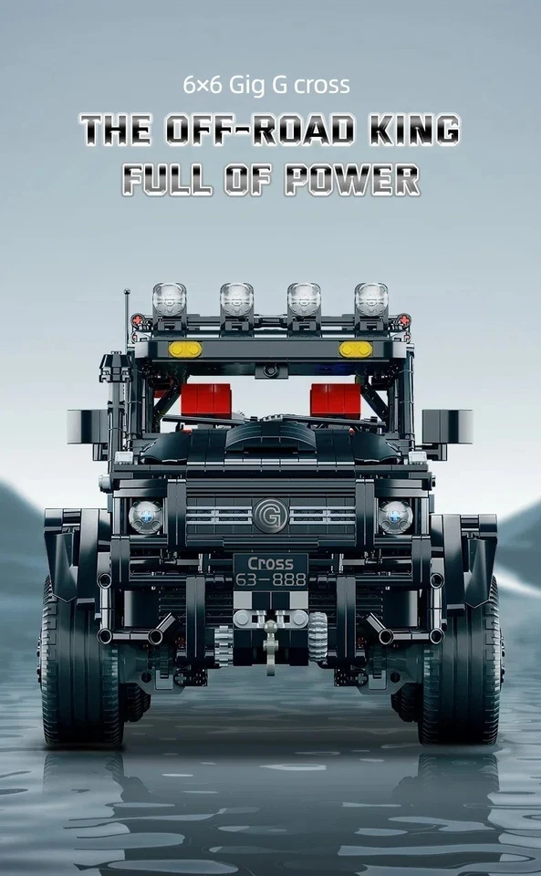 3224Pcs 1/8 Off-Road SUV 6x6 Pickup Truck Building Blocks Kit Technic Compatible - Image 4 of 4