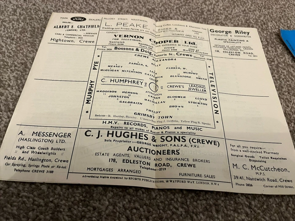 CREWE V GRIMSBY D3 NORTH 1951-52 - Image 3 of 3