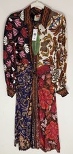Farm Rio Multicolor Miranda Mix Printed Button Front Midi Dress Sz Med NWT $298