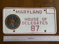 1977-1980 Maryland License Plate Tag House Of Delegates 87