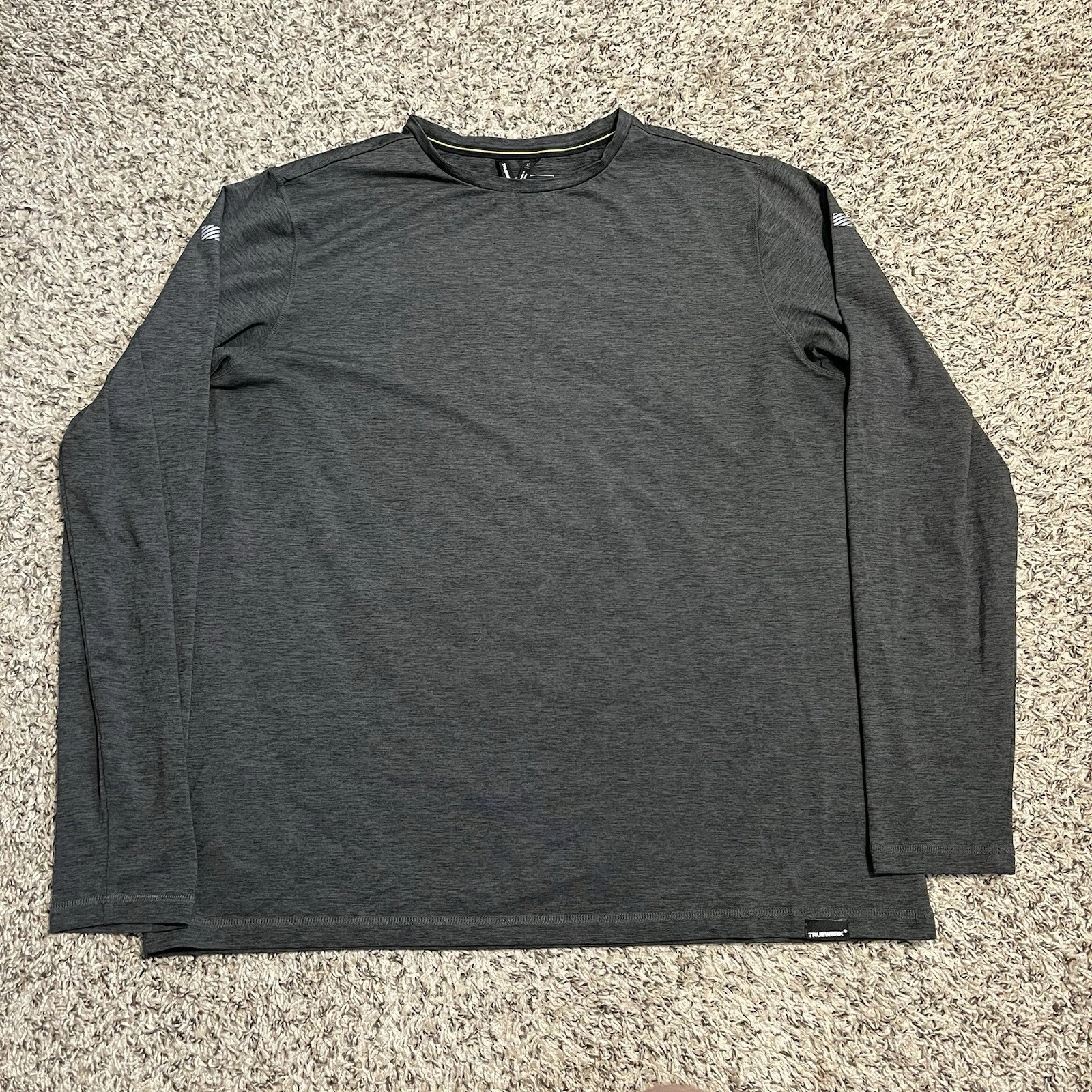 Truewerk Shirt B2 Chill Crew Mens XL Gray Work Workwear Crew Performance