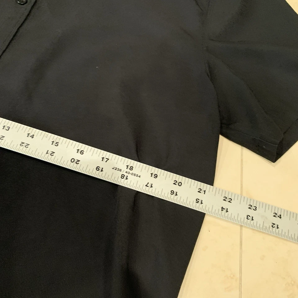 BYLT Riviera Shirt Mens L Solid Black Performance Short Sleeve Casual - Image 4 of 4