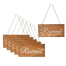 Sparkle Race 6-Pack Farmhouse Wedding Signs - Rustic Wooden Reserved Seating ...