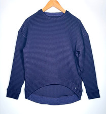 NOBULL Sweatshirt Womens XS Purple Textured Quilted Waffle Long Sleeve Pullover