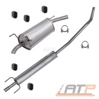 Auspuffanlage MittelschalldÄMpfer EndschalldÄMpfer FÜR Opel Corsa C F08 F68 1.0