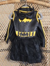 Toddler Girl Batgirl Halloween Costume Tutu Dress 2T Face Mask Cape Batman 448