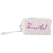1 Pc Women Portable Sequin Beautiful Makeup Bag for Travel Vacation