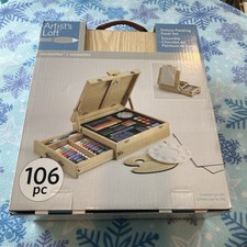 Deluxe Painting Easel Art SET KIT 106 Piece  NEW Winter Hobby 