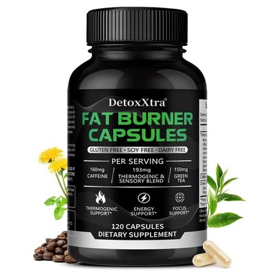 Fat Burner Complex | Caffeine + Green Tea for Metabolism 30/60/120 Caps