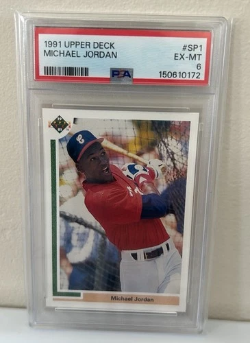1991 Upper Deck Michael Jordan SP1 Rookie RC Baseball PSA 6 Centered Fresh Grade