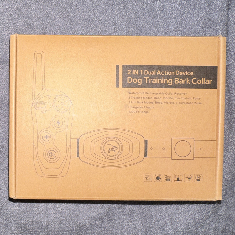2-in-1 Dog Training Bark Collar Bluetooth Rechargeable Waterproof SM-006A