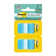 Post it Flags Self Stick Note 50 Dispenser 2 Pack Blue Highlight Important Info