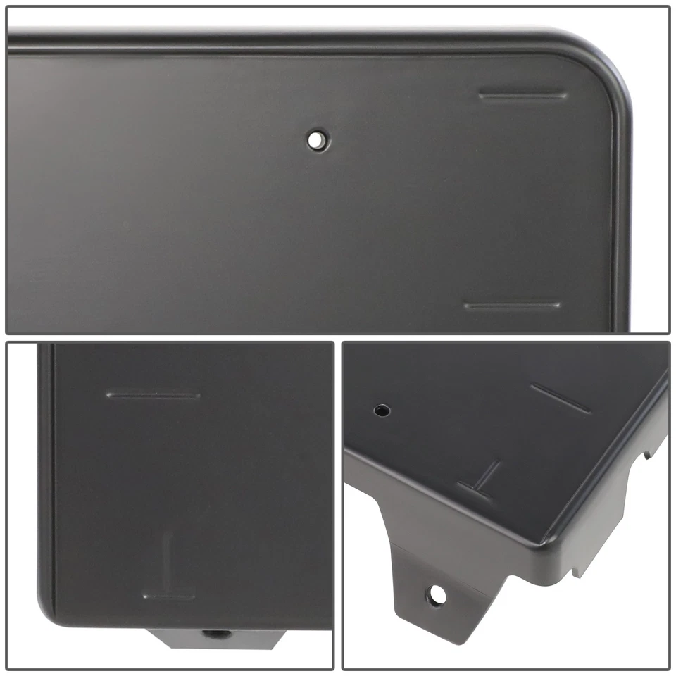 Soporte de montaje de matrícula para parachoques delantero negro para Audi TT TTS Quattro 16-22 Foto 2 de 4