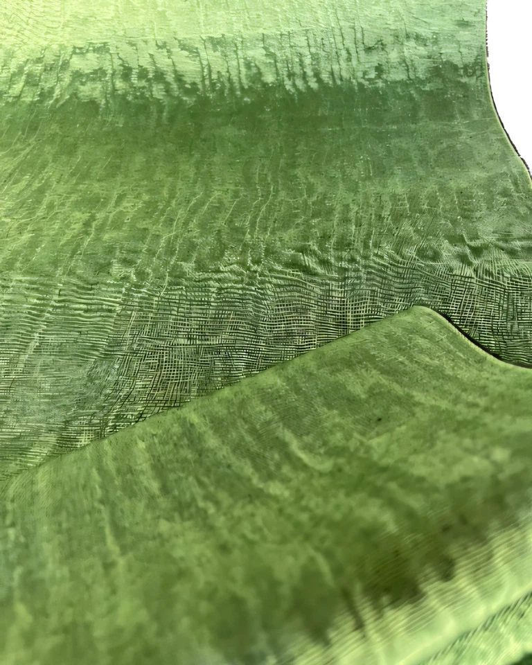 Green Silk Moire Fabric By 2 Meters, Watermark Patterned, Multicolor Options. - Image 3 of 4