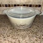 Vintage Pyrex Forest Fancies Mushroom 1.5 Liter Casserole Dish #474-B w/Lid 3958