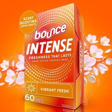 Dryer Sheets, Intense Scent Boosting, Vibrant Fresh Scent, 60 Count