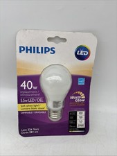 Pack Philips 40-Watt Equiv A19 Dimmable Warm Glow LED Light Bulb Soft White