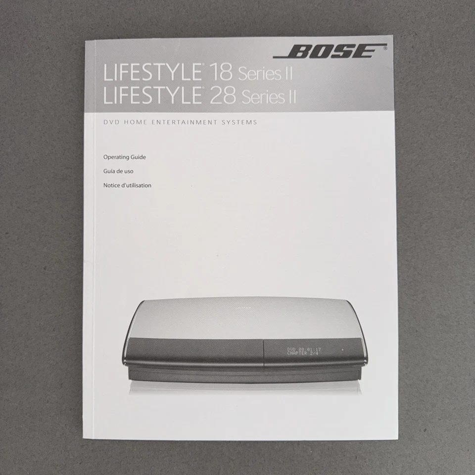 BOSE Original Lifestyle 18 28 Lifestyle DVD Guía de funcionamiento Manuales de usuario Foto 2 de 3