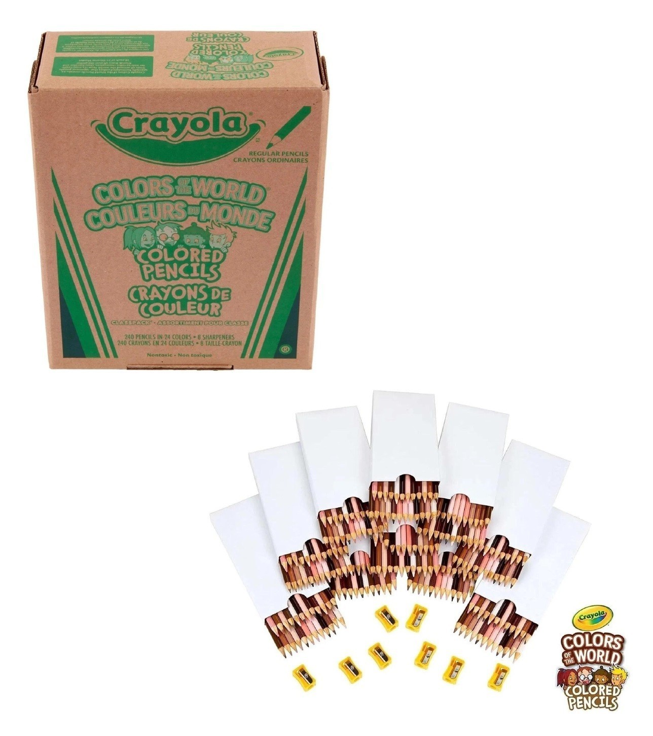 Crayola Colors Of The World Coloured Pencils Classpack 240 Count - Assorted Colours - Image 3