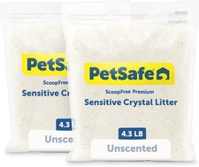 ScoopFree Premium Crystal Cat Litter Outperforms Clay Litter 4.3lb Bags 2 Pack
