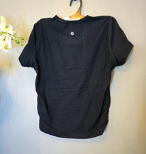 lululemon Black Ribbed T-Shirt Leggings 2-Pc Set Size 6 28" Inseam
