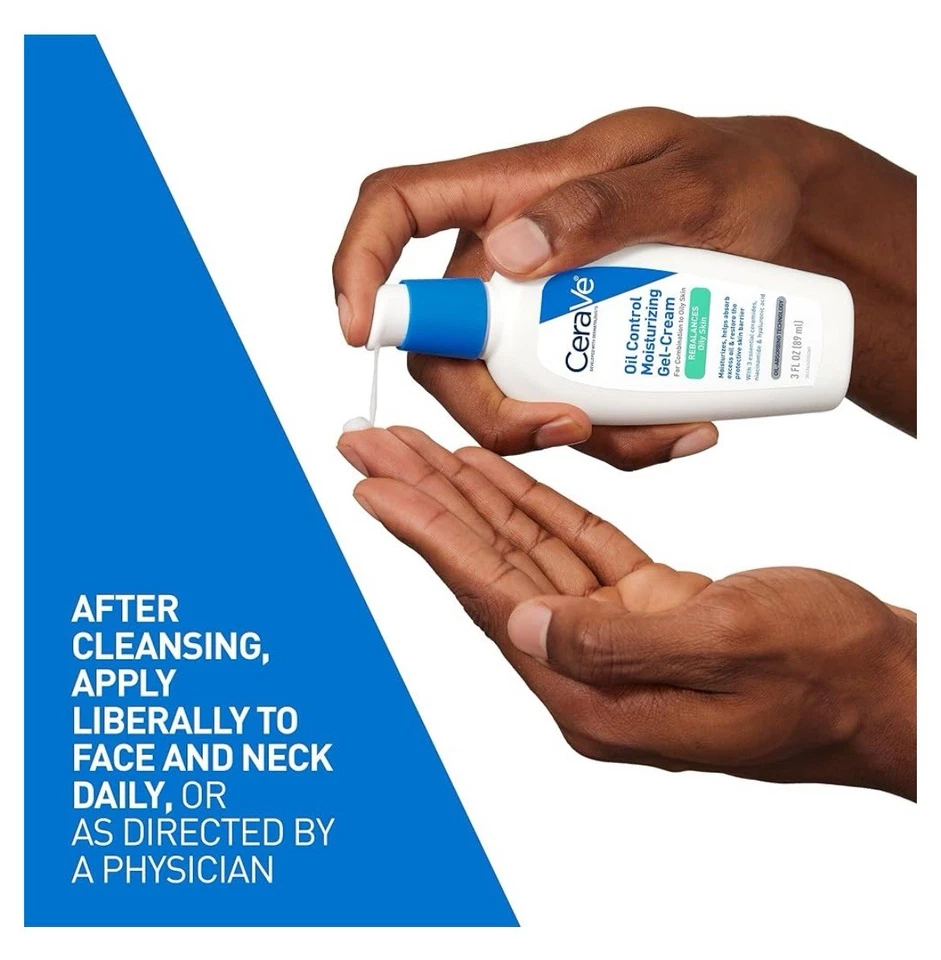 Gel-Crema Hidratante Cerave Oil Control Hidratante Facial 3oz - Nuevo Foto 4 de 4