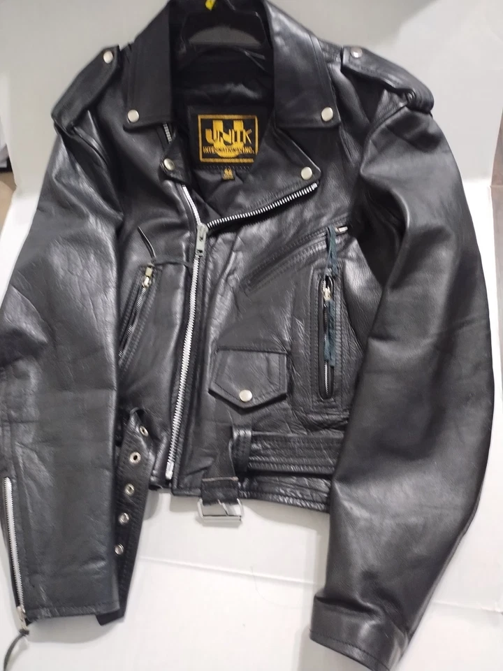 Кожаная мотоциклетная куртка UNIK размер 42 подкладка внутри - Изображение 2 из 4