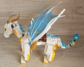 LEGO Elves 41179 Queen Dragon Figure White/Gold w/ Blue Pattern Wings, manual