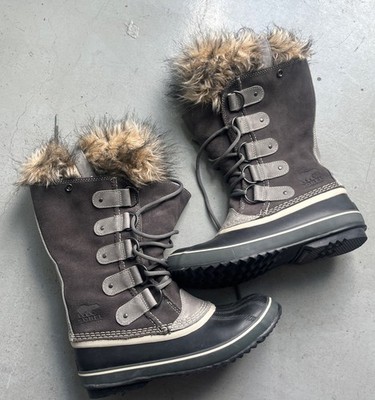 SOREL Joan Of Artic Brown Suede Faux Fur Waterproof Snow  display picture 2