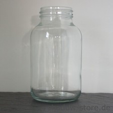 Apothekerglas, Vorratsglas, Weithalsflasche, 1000 ml, GL68, klar, inkl. Deckel