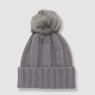 $275 Raffaello Bettini Womens Gray Cashmere Plush Faux Fur  display picture 1