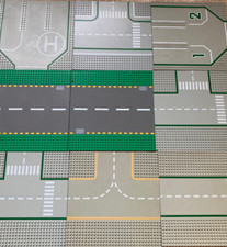 Lego Vintage Grey  & Green Base plates, Road 32 x 32 Choose From
