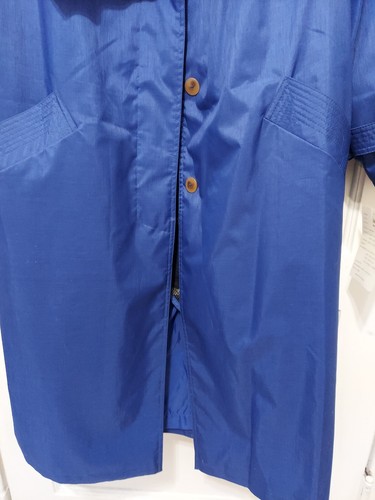 New Vintage Charles Klein Ladies Size 18.5 Blue Trench Coat W/ Removable Warmer - Picture 4 of 17
