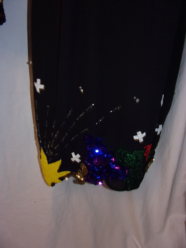 Vintage 80er / 90er Op Art Perlen Cocktailkleid & Jacke FABELHAFTES MUSTER (6) sehr guter Zustand - Bild 5 von 13