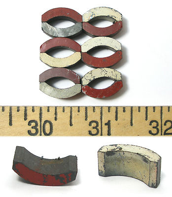 12pc 1978 Aurora AFX Magnatraction Slot Car Mated MOTOR MAGNETS Service  Part 6pr