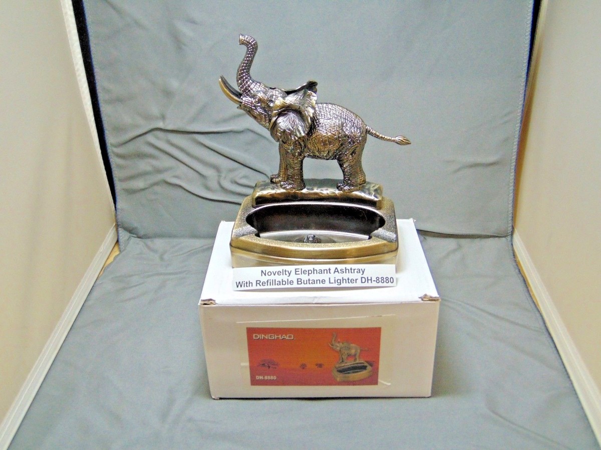 Novelty Elephant Shape Ashtray With Refillable Lighter USA Stocked And  Shipped