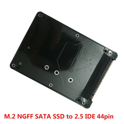 M.2 NGFF SATA SSD to 2.5 IDE 44pin Converter Adapter with Case Black