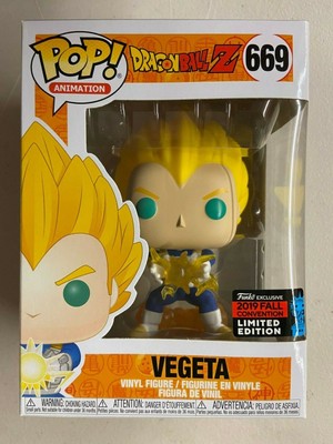 Funko Pop Animation Dragonball Z #669 Vegeta 2019 NYCC Comic Con Exclusive DBZ | eBay