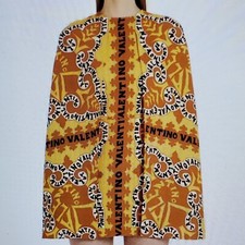 AUTHENTIC VALENTINO MULTI-COLOR PRINT CREPE DE CHINE CAPE DRESS-US 4/IT 40-NWT