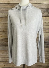 Womens Active Life Pullover Stretch Hoodie Modal Tunic Long Sleeve Grey Size MD