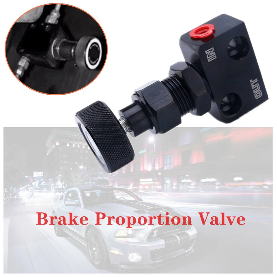 Brake Proportioning Adjustable 1/8NPT Bias Valve Knob Suit Disc Drum Universal — 第 2/2 张图片