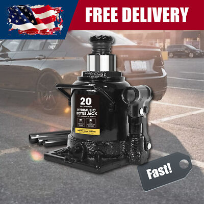 #ad #ad JACK BOSS Black Low Profile Bottle Jack High Lift Heavy Duty AT92007AB 20 Ton $54.69